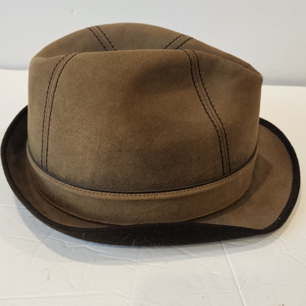 Vintage French Brown Suede Hat
